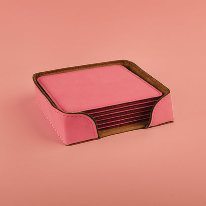 Engraved Leather Coasters